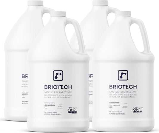 BRIOTECH Sanitizer Disinfectant Hypochlorous, Kill 99.99% of Viruses & Bacteria, Control Mold