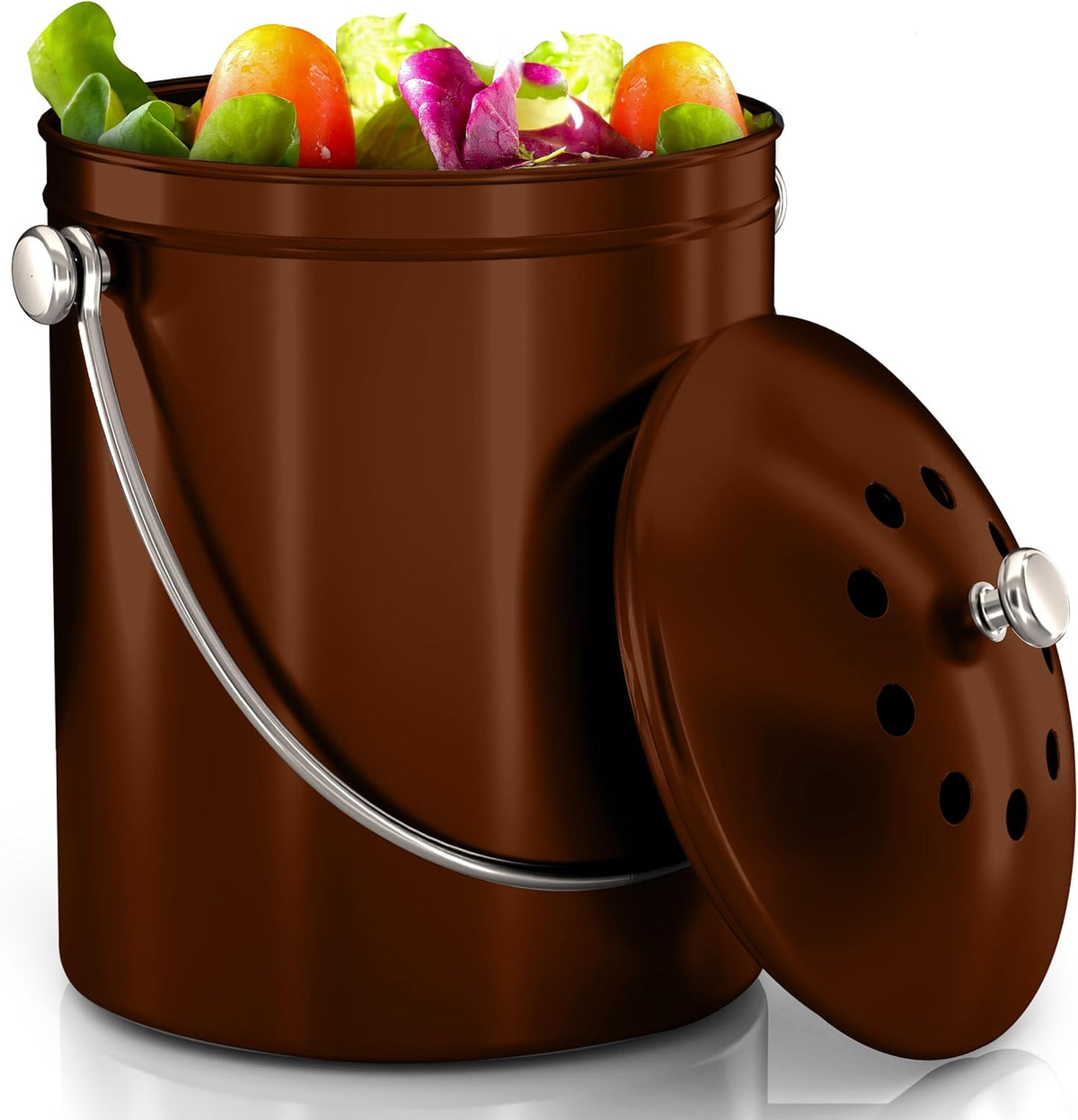 Utopia Kitchen Compost Bin for Kitchen Countertop, 1.3 Gallon Compost Bin for Kitchen with Lid