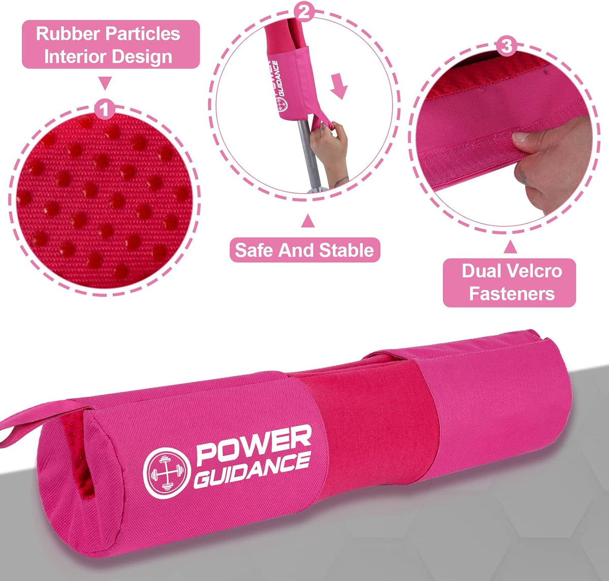 POWER GUIDANCE Barbell Squat Pad - Neck & Shoulder Protective Pad Anti-Skid Points for Squats