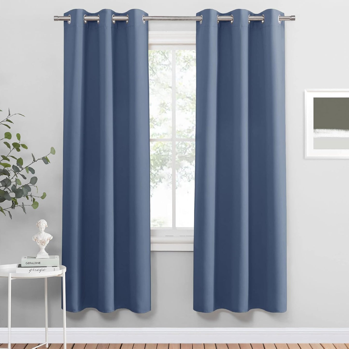 PONY DANCE Blackout Curtains for Bedroom 72 Inch Length 2 Panels Set, Privacy Thermal Insulated