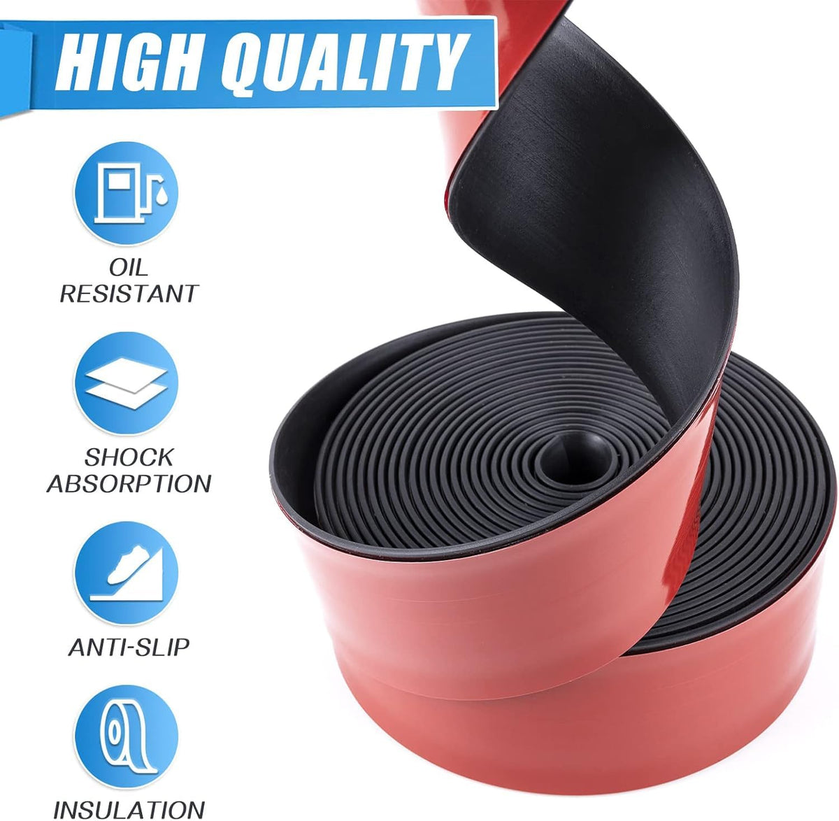Adhesive Rubber Strips Neoprene Sheets, Rolls & Strips with Adhesive Backing Rubber Pads Self Stick