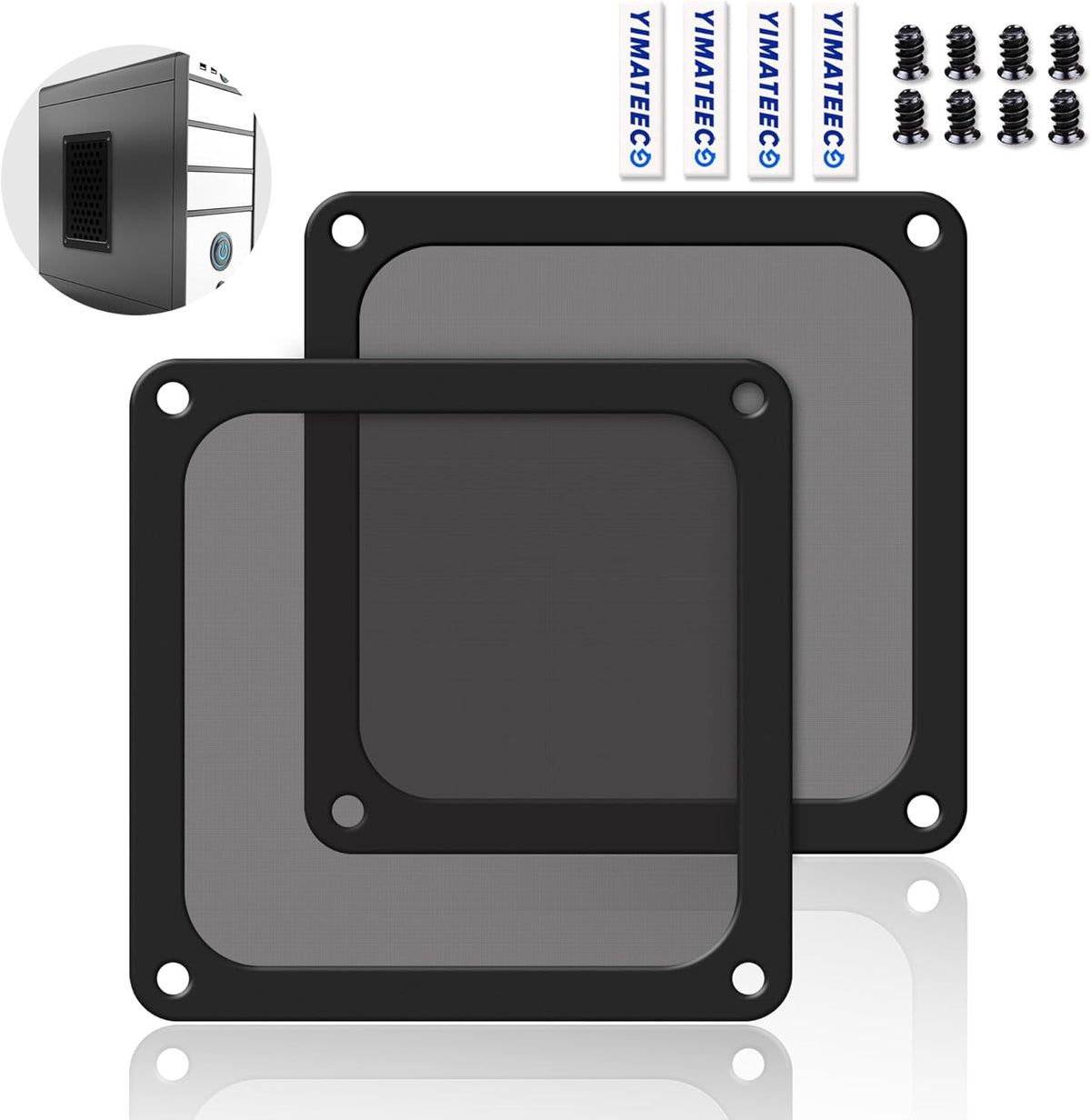 Dust Filter PC 140mm for Computer Cooler/PSU/Routers Nylon 80 Mesh, Magnetic Frame Fan Dust Mesh PC