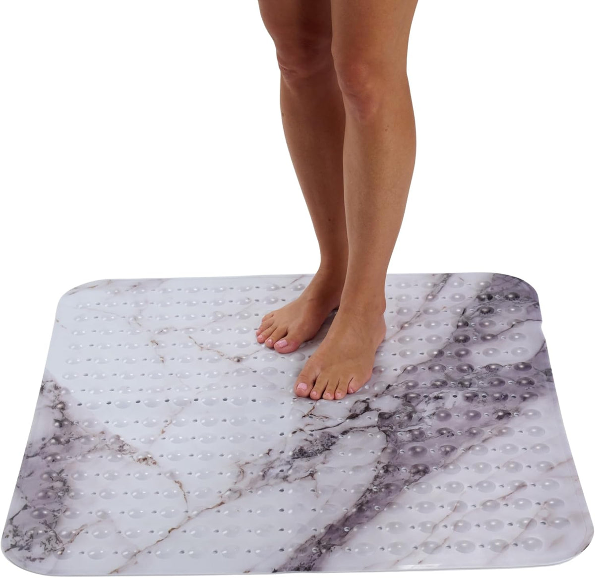 ENKOSI Extra Large Square Non Slip Shower Mat - 31 x 31-inch XL Bathroom Shower Mat - Square Shower