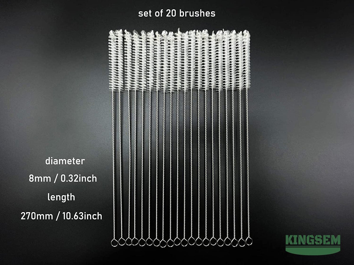 20PCS Straw Cleaner Brush kit, Straw Brush of 8mm-10.6 inch for Water Bottle Sippy Cup with Straw