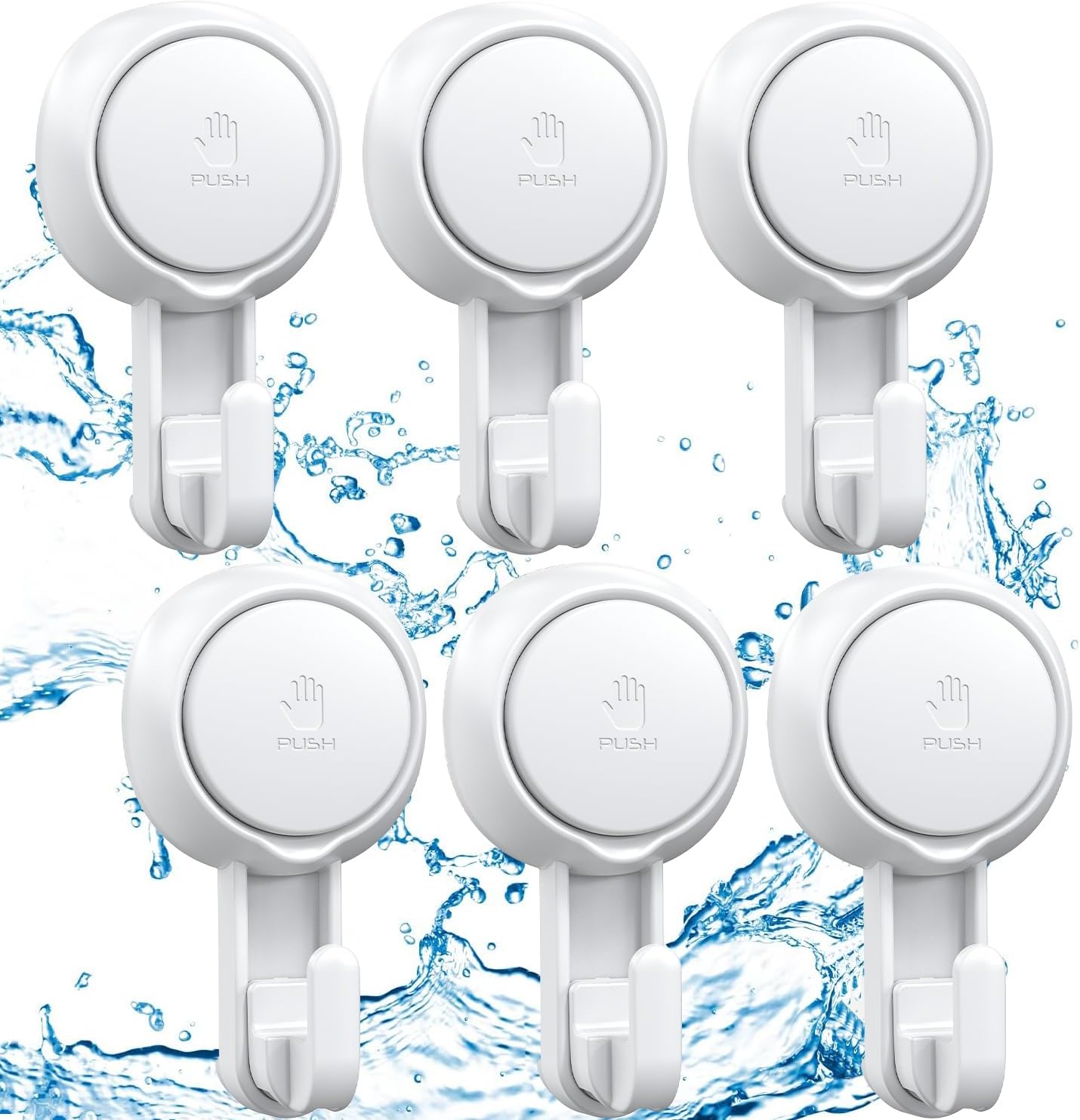 LUXEAR Suction Hooks Powerful Suction Cup Hooks Vacuum Suction Holder Heavy Duty Shower Suction
