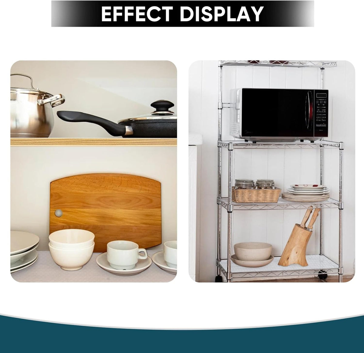 Shelf Liners for Kitchen Cabinets Non-Adhesive & Washable,Non Slip Cabinet Liners for Shelves