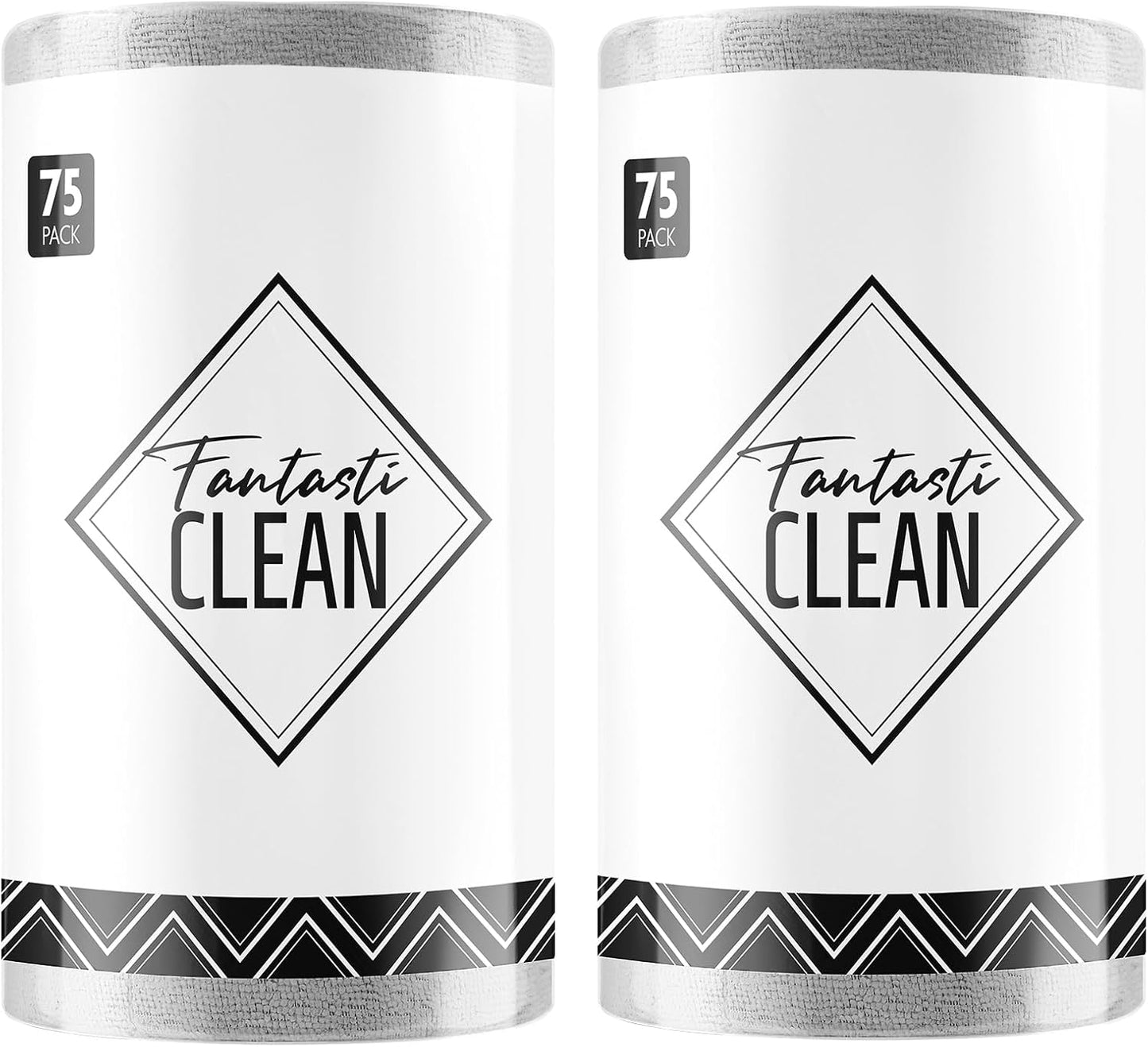 Fantasticlean Microfiber Cleaning Cloth Roll -150 Pack, Tear Away Microfiber Towels, 12" x 12"