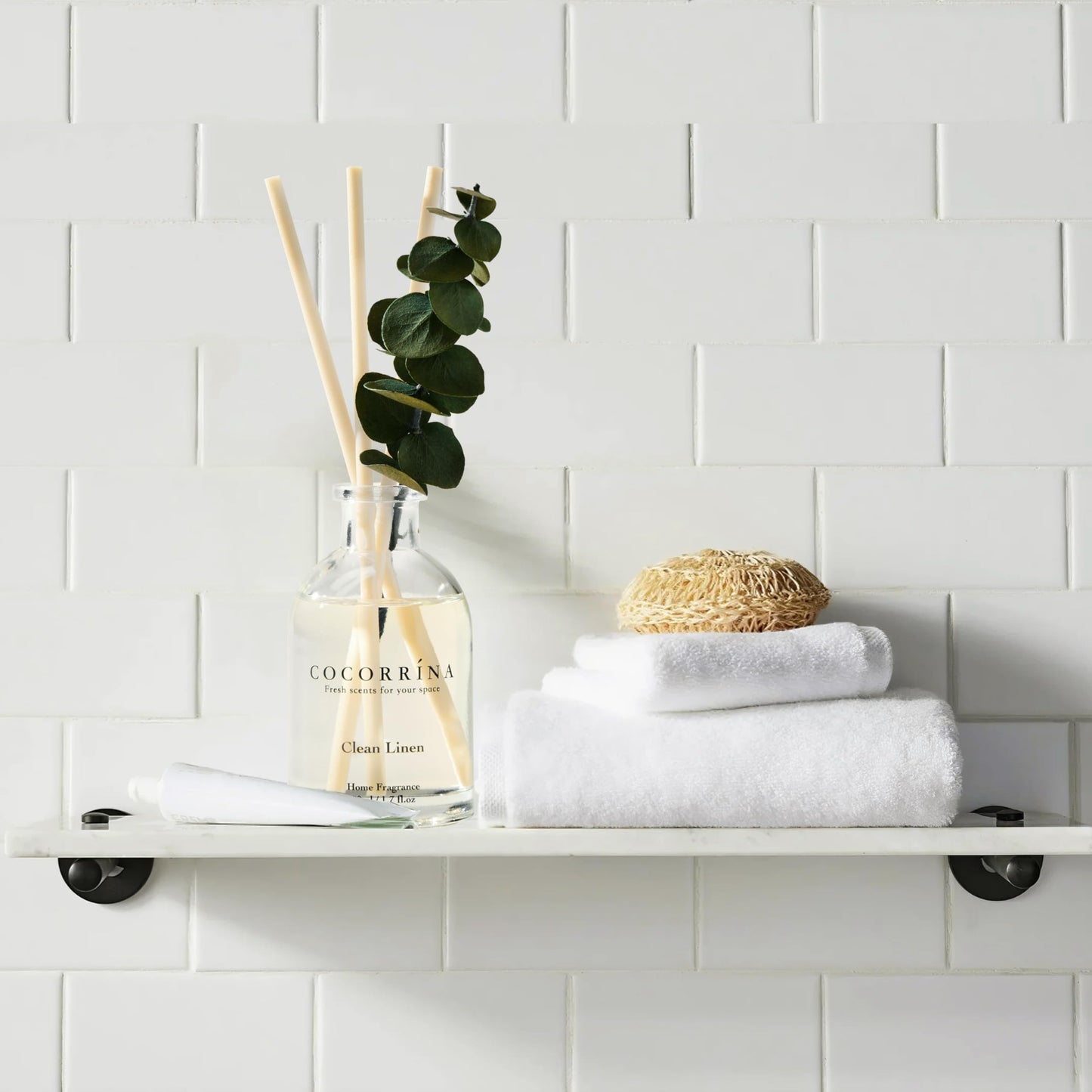 COCORRÍNA Eucalyptus Reed Diffuser Set of 3 - Eucalyptus & Moss, Clean Linen, Ocean Mist Scents
