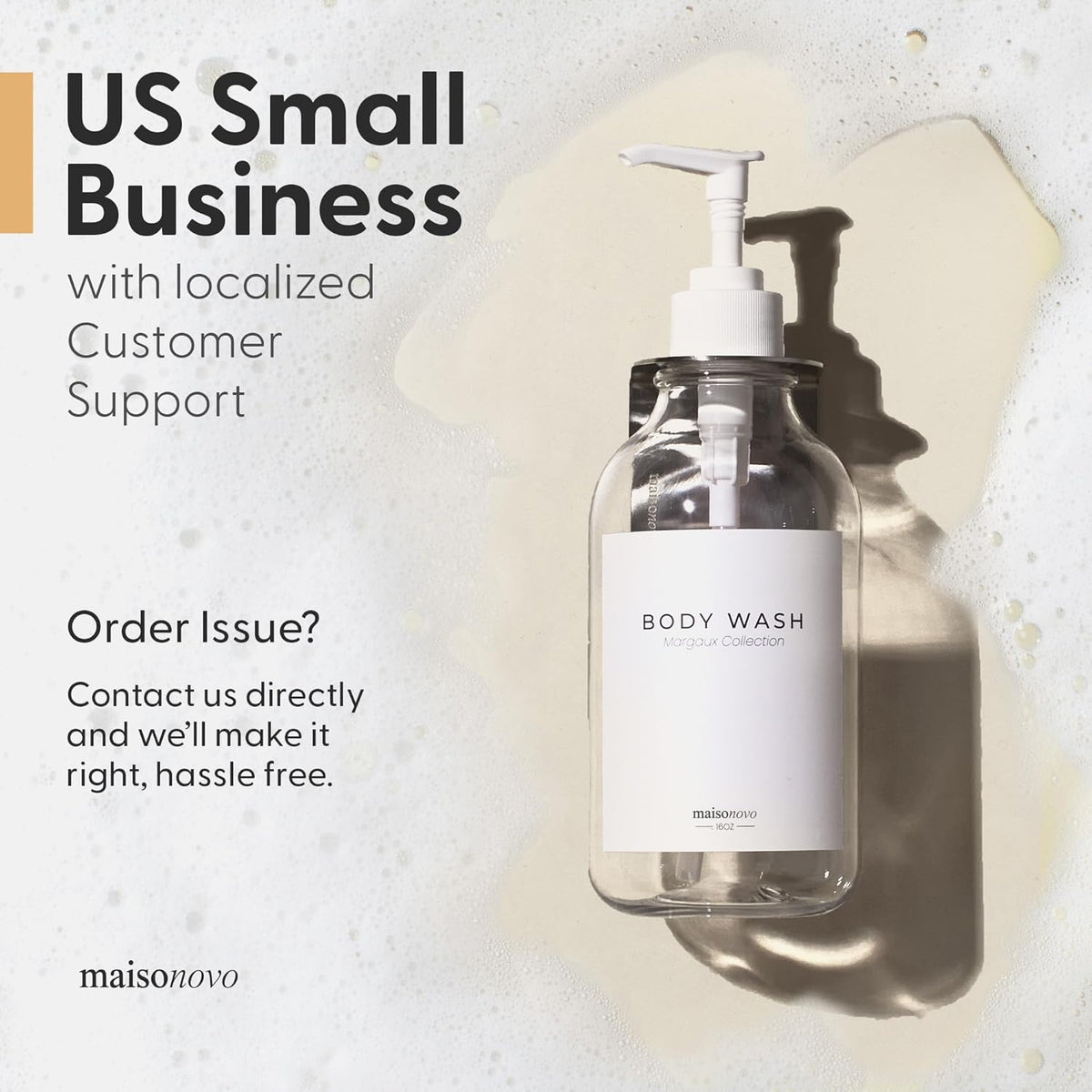 MaisoNovo Shampoo and Conditioner Dispenser - Shower Soap Dispenser Wall Mounted - 16.9 fl oz Set