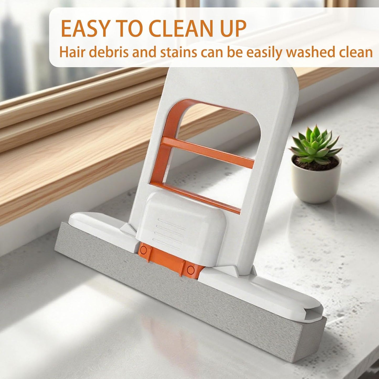Foldable Mini Desktop Mop – Portable Handheld Duster & Cleaner for Desk, Bathroom, Glass | Reusable