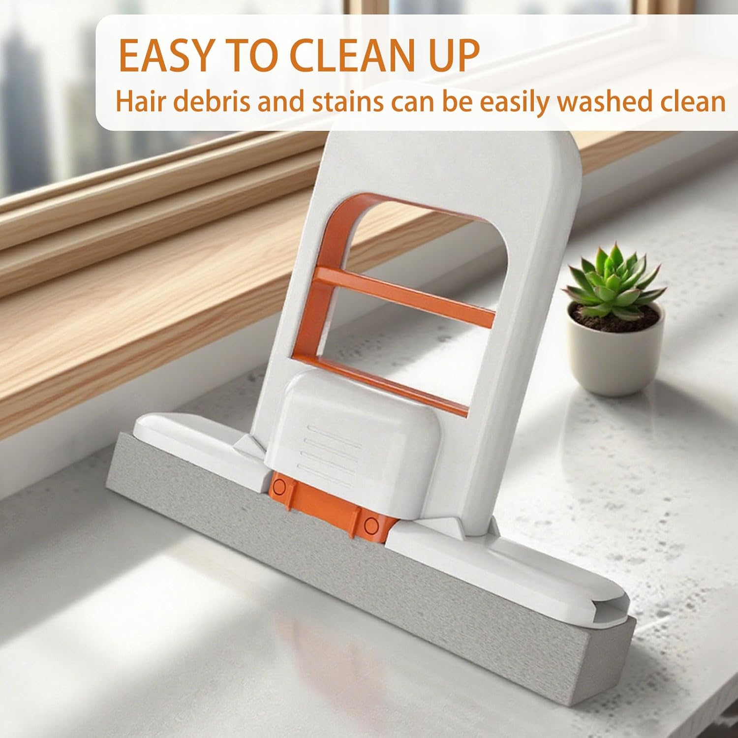 Foldable Mini Desktop Mop – Portable Handheld Duster & Cleaner for Desk, Bathroom, Glass | Reusable