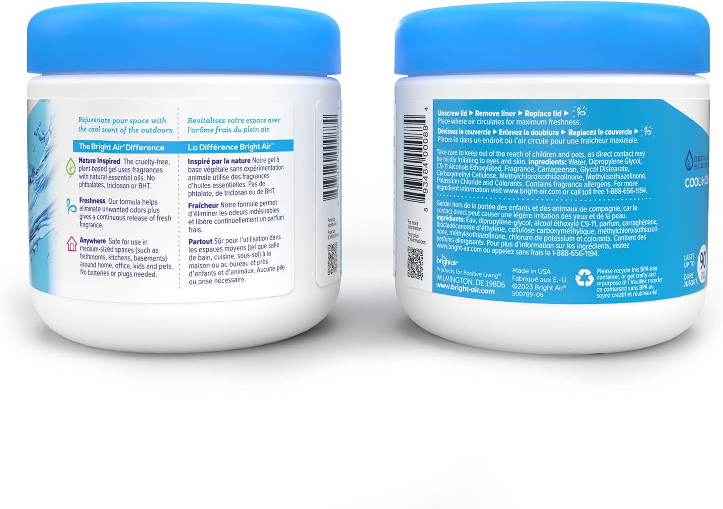 Bright Air 14 oz. Super Odor Eliminator, For Medium-Size Spaces, Cool & Clean Scent, Case of 6,Air