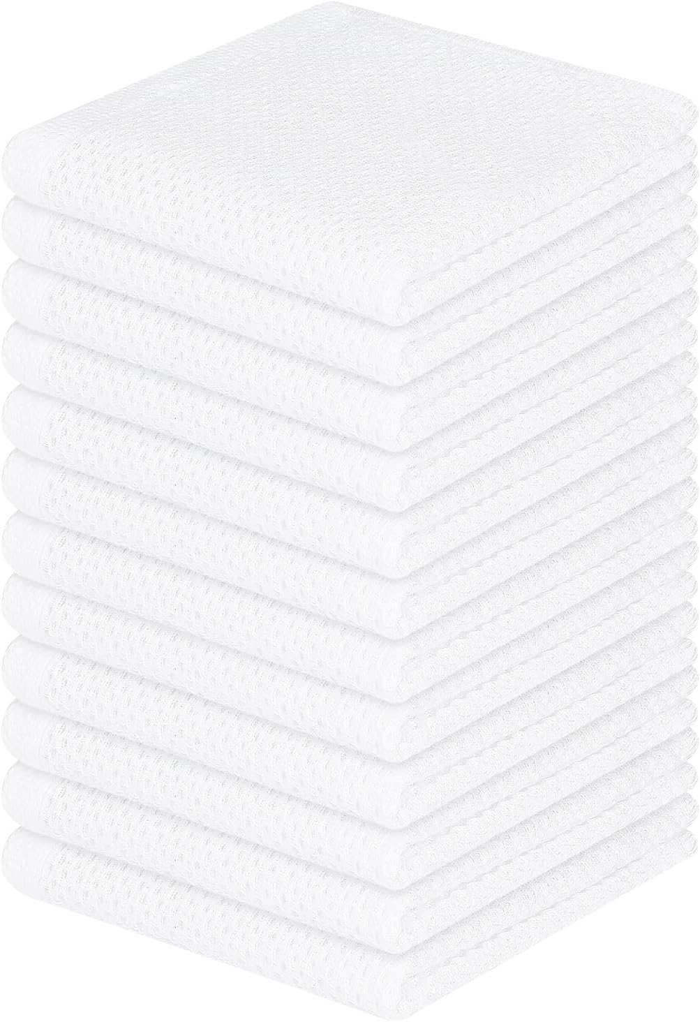 Homaxy 100% Cotton Waffle Weave Kitchen Dish Cloths, Ultra Soft Absorbent Quick Drying Dish Towels