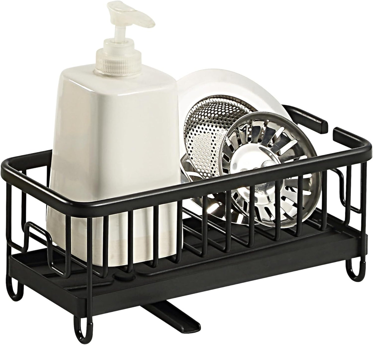 SunnyPoint Never Rust Aluminum Utensil, Sink Cleaning Tools Holder for Kitchen Sink with Drain