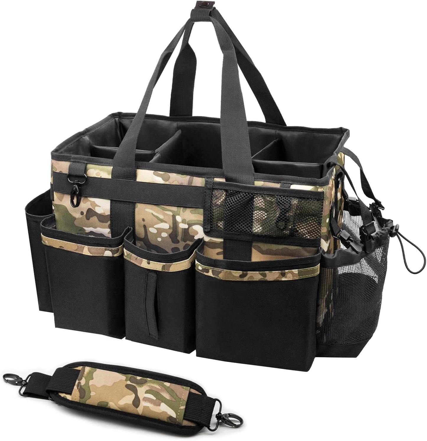 Wearable Cleaning Caddy Organizer with Handle & Shoulder Straps for Housekeepers, Under Sink & Car