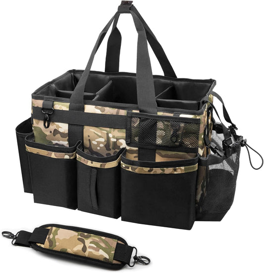 Wearable Cleaning Caddy Organizer with Handle & Shoulder Straps for Housekeepers, Under Sink & Car