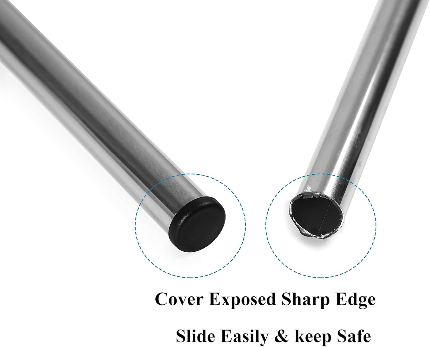 Furnigear Plastic Plugs Tubing End Caps Chair End Caps 7/8" Outside Bottom Round Tubing Caps Round