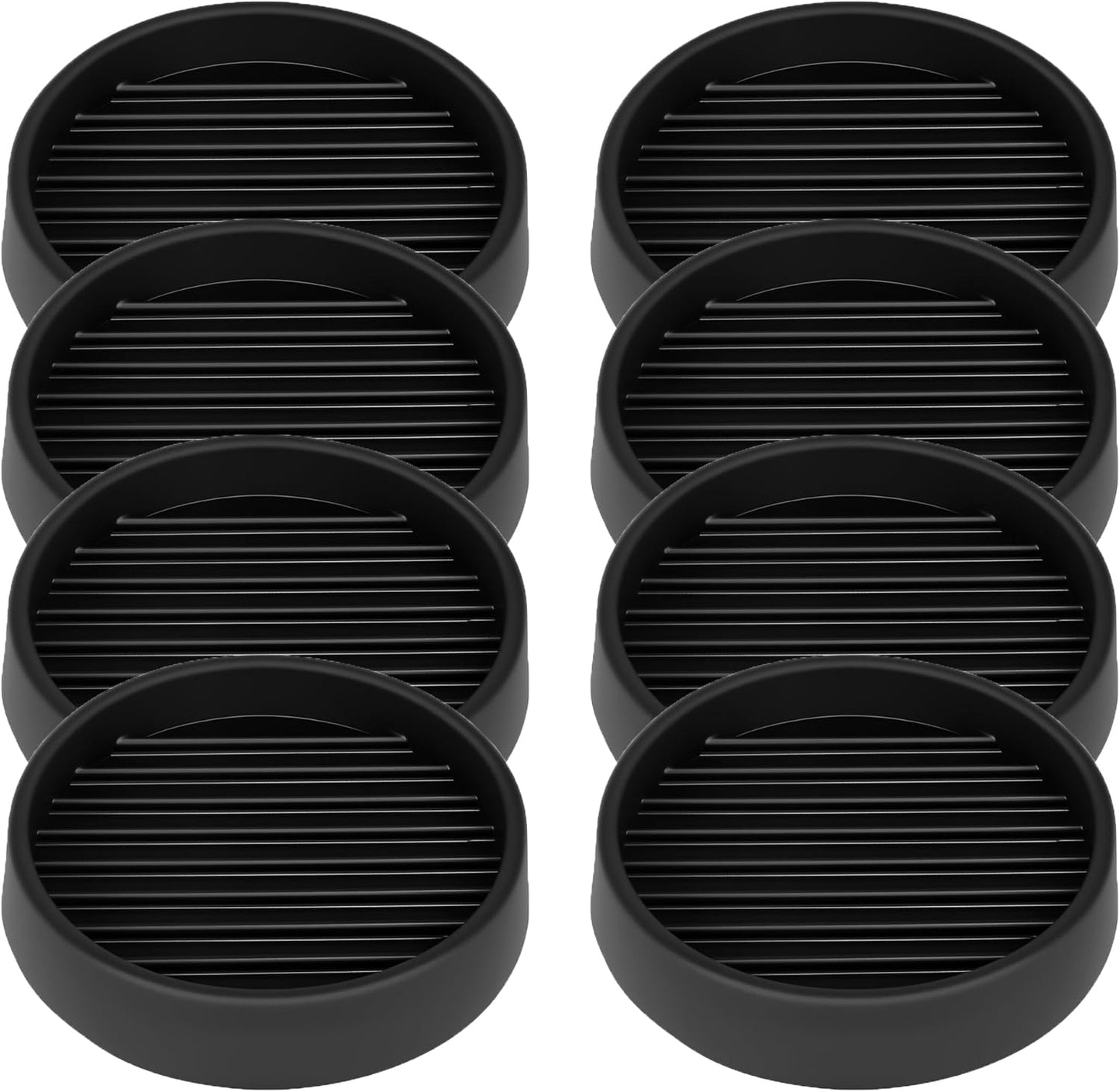 Non Slip Furniture Pads, 2.5” Round Rubber Caster Cups, 8 Pcs Furniture Coasters, Anti-Slip