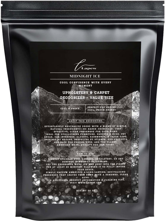 Midnight Ice Carpet Freshener Powder Refill 36 oz | Powerful Odor Eliminator for Home | Upholstery