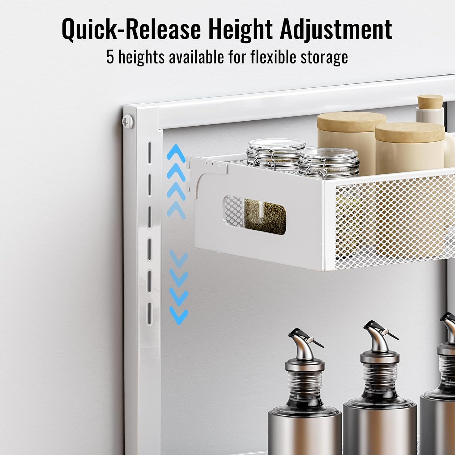 Full Metal Under Sink Organizer, Pull Out Cabinet Organizers and Storage, Silk-Smooth Sliding