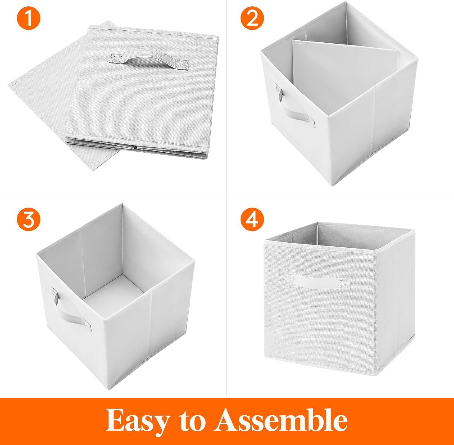 Lifewit 12 Packs Storage Cubes, 11 Inch Cube Storage Bins, Foldable Decorative Fabric Storage