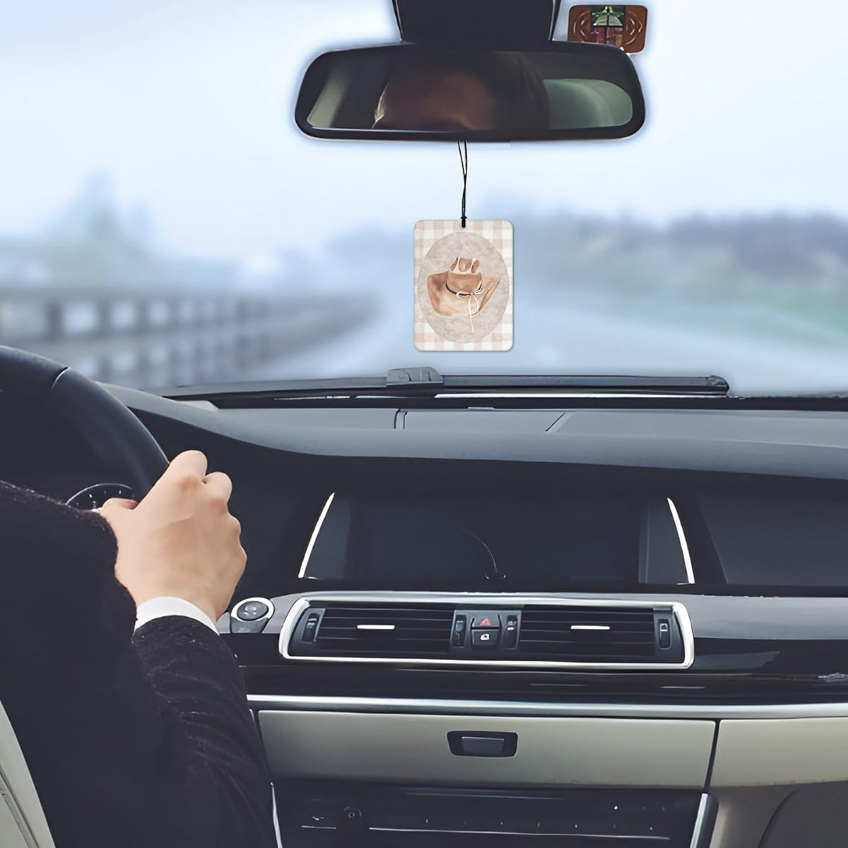 Preppy Western Cowgirl Car Air Freshener 4 Pcs, Pink Bow Floral Cowgirl Hat Boots Hanging Scents