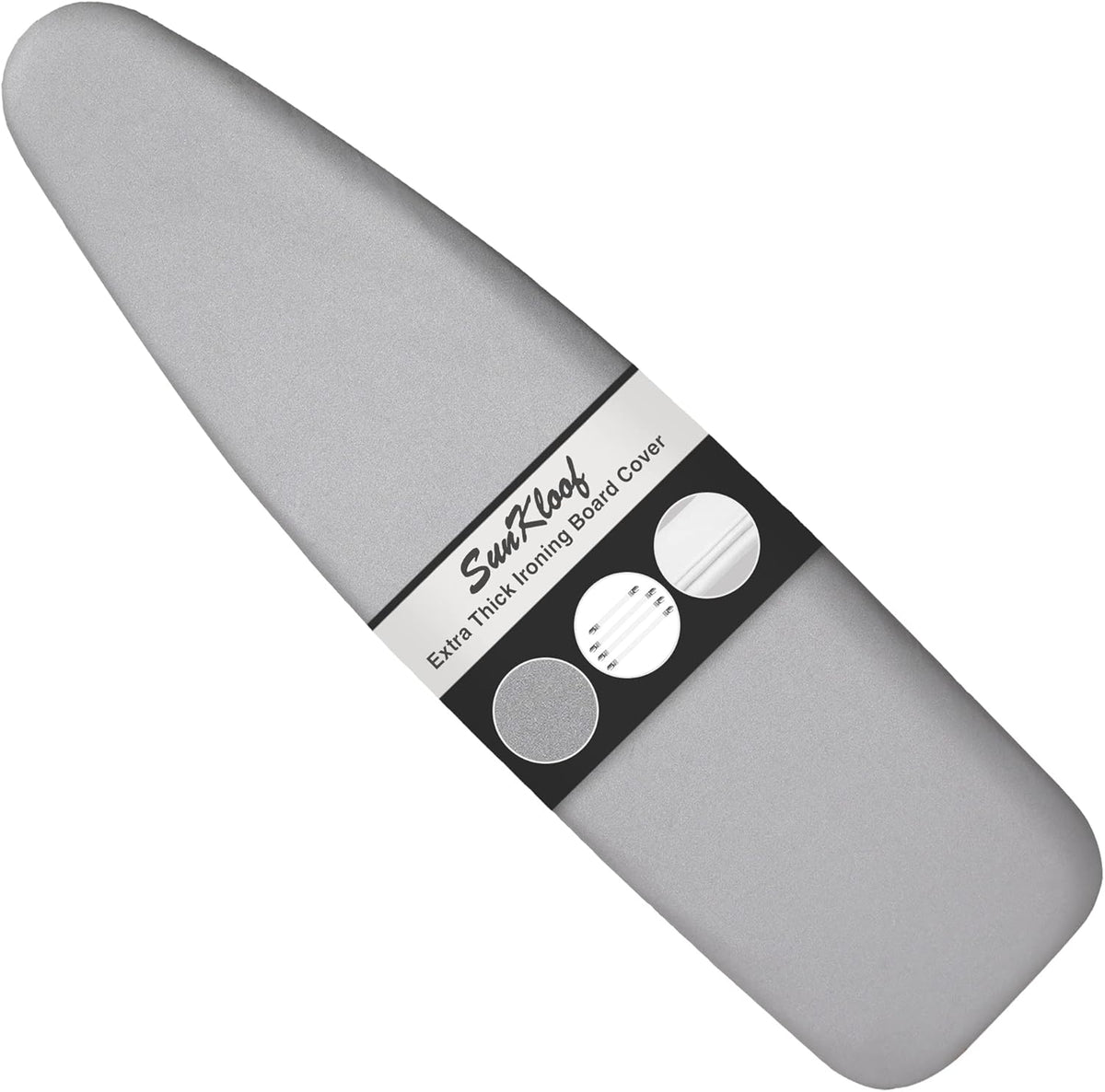 Extra Thick Ironing Board Cover and Pad, Resist Scorching and Staining, 15x54 Reflective Silicone