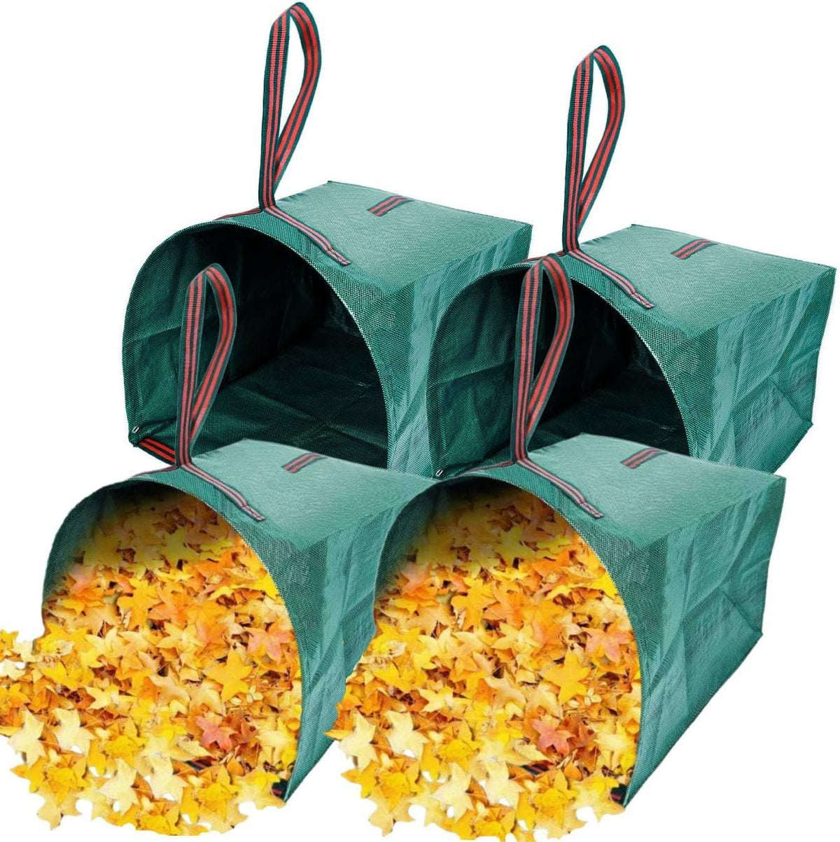 72 gallon Leaf Collector bags,4-Pack Yard Waste Bags,Large Dustpan-Type Lawn Bags, Leaf Bags for