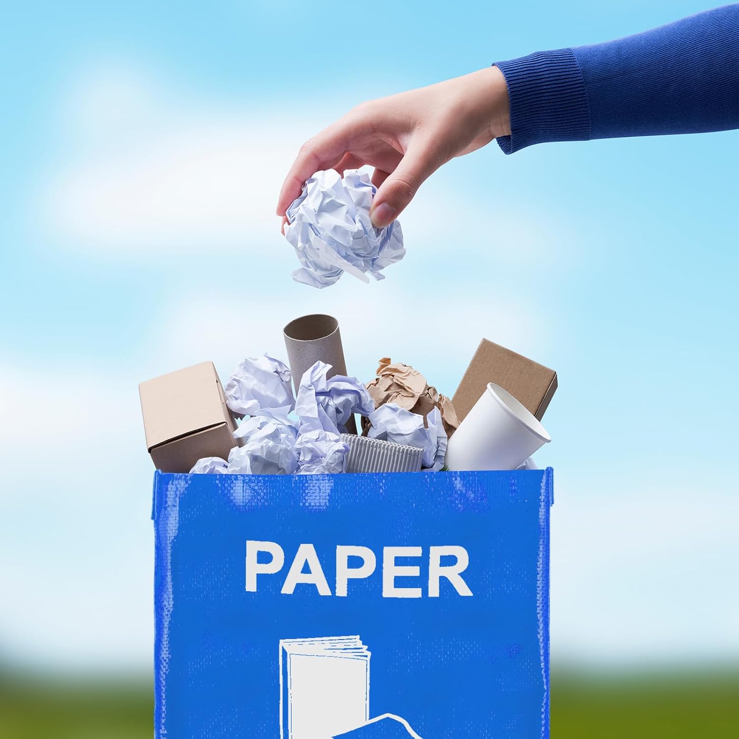 4 Pcs Recycling Bin Bags Separate Recycle Bin Waterproof Waste Baskets Recyclable Waste Trash