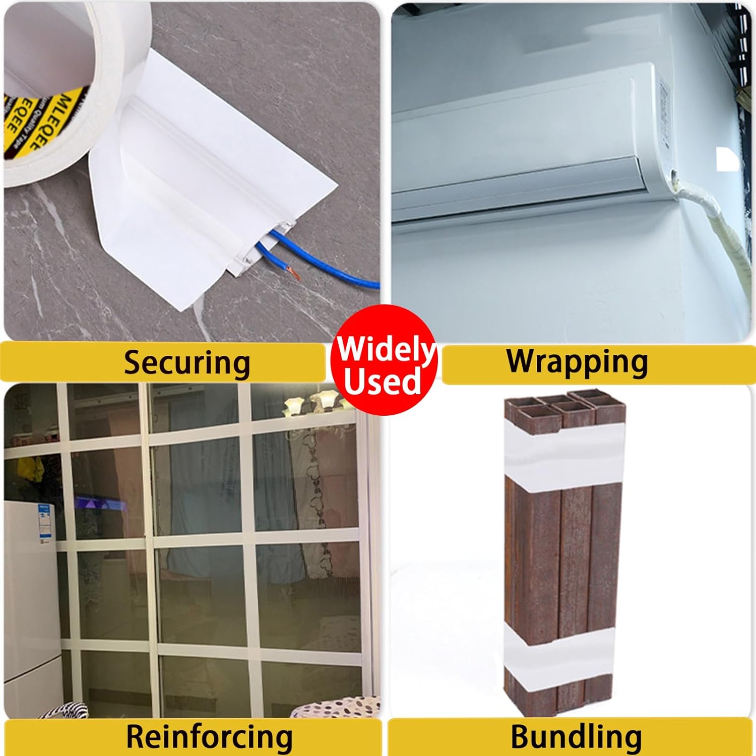 Duct Tape Heavy Duty Single Sided, Strong Adhesive High Strength, Waterproof Mesh Tape for Indoor