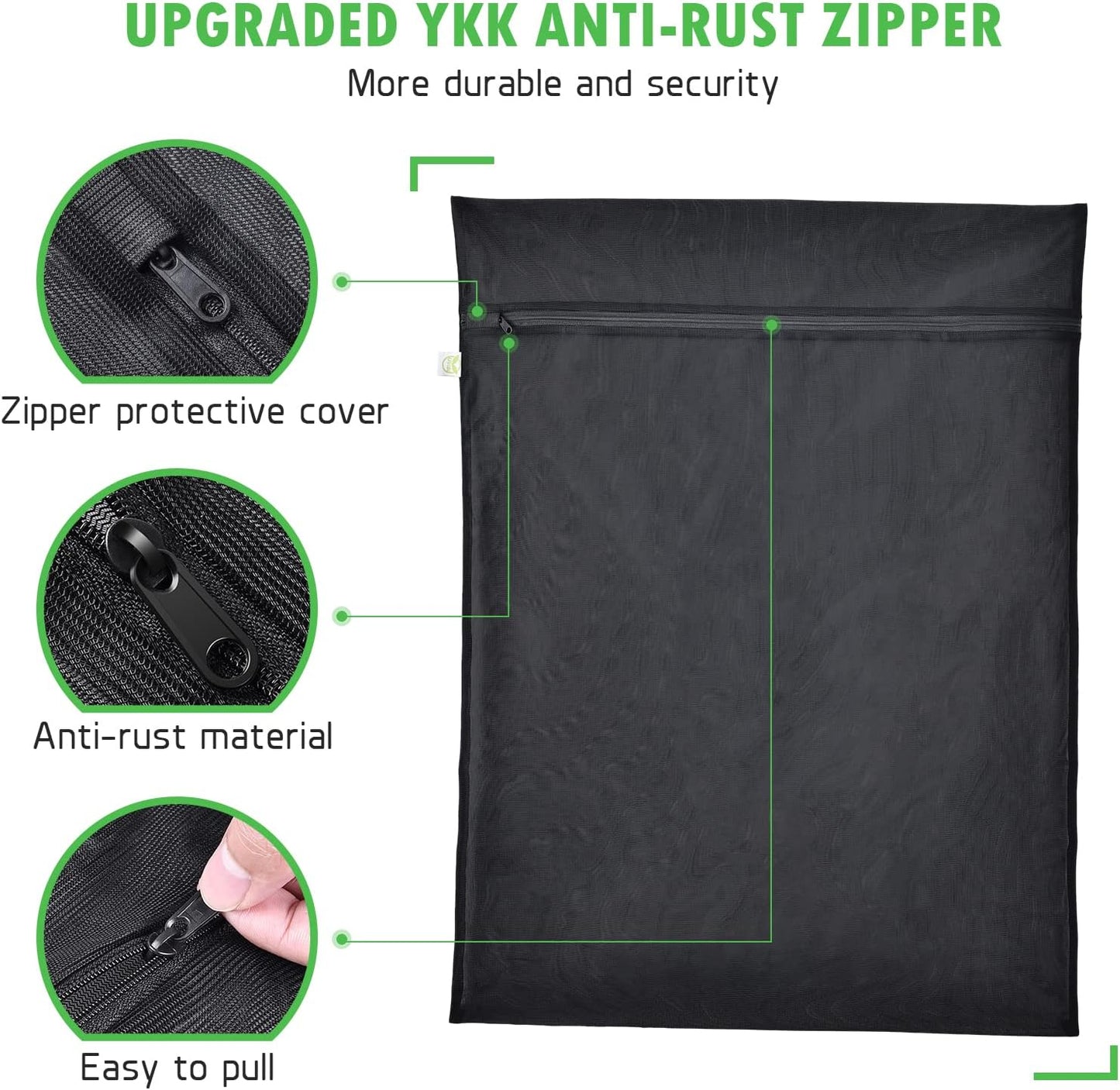 2 Pack Mesh Laundry Bags 24 x 32 inch Laundry Garment Bag Mesh Large Lingerie Wash Bags Zippered