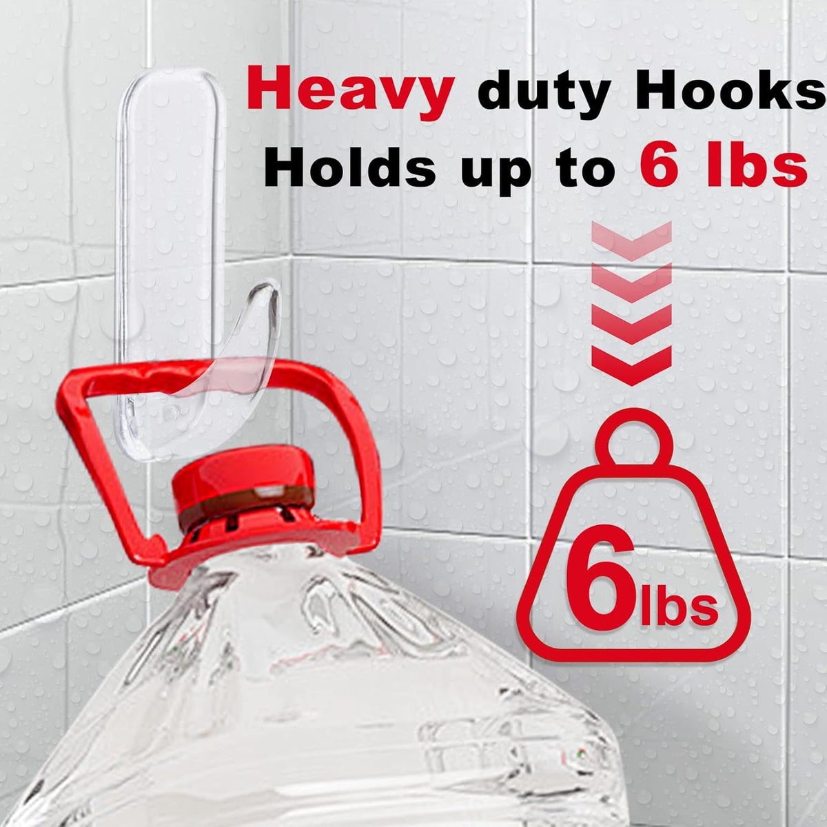 Wall Hooks for Hanging Heavy Duty, Large 12 Self Adhesive Wall with 16 Strips no Damage