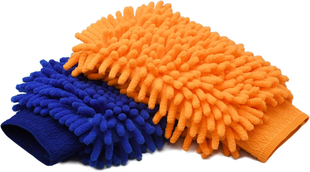 Raeyuan Car Wash Mitt Microfiber 2 Pack Scratch Proof & Lint-Free Wash Mitt for Cars, SUVs, Trucks