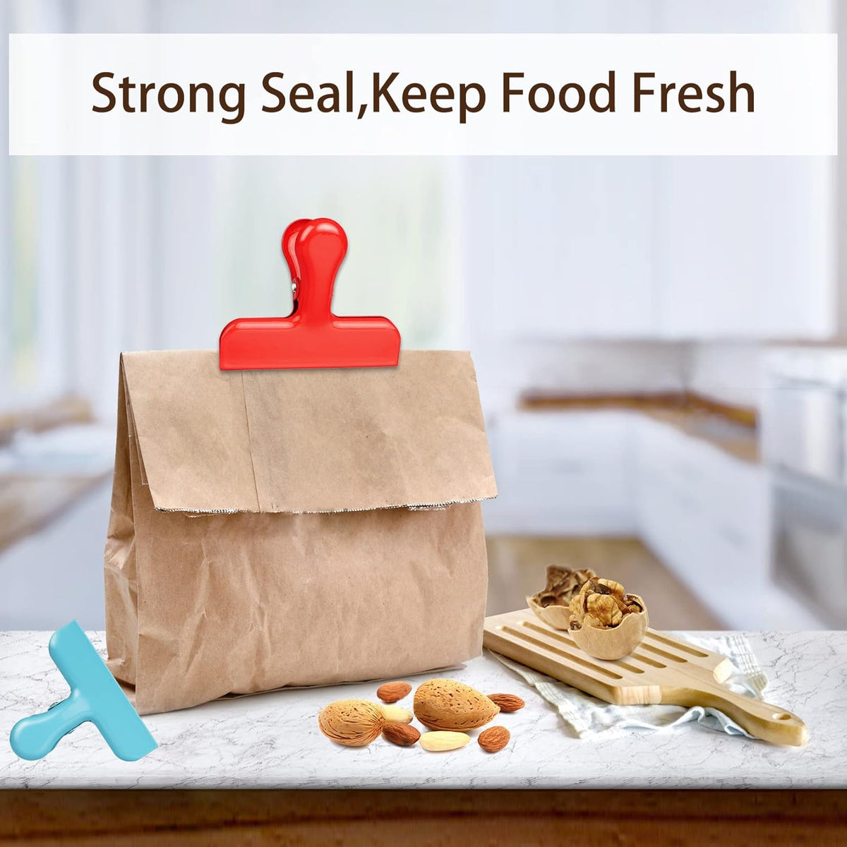 FINDMAG Heavy Duty Stainless Steel Chip Clips, Great for Kitchen Office to Seal Coffee, Chip Bags