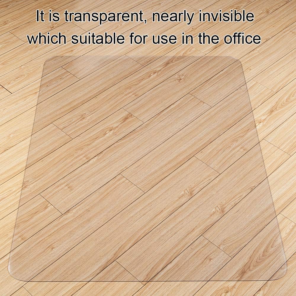 Kuyal Clear Chair mat for Hard Floors 36 x 48 inches Transparent Floor Mats Wood/Tile Protection