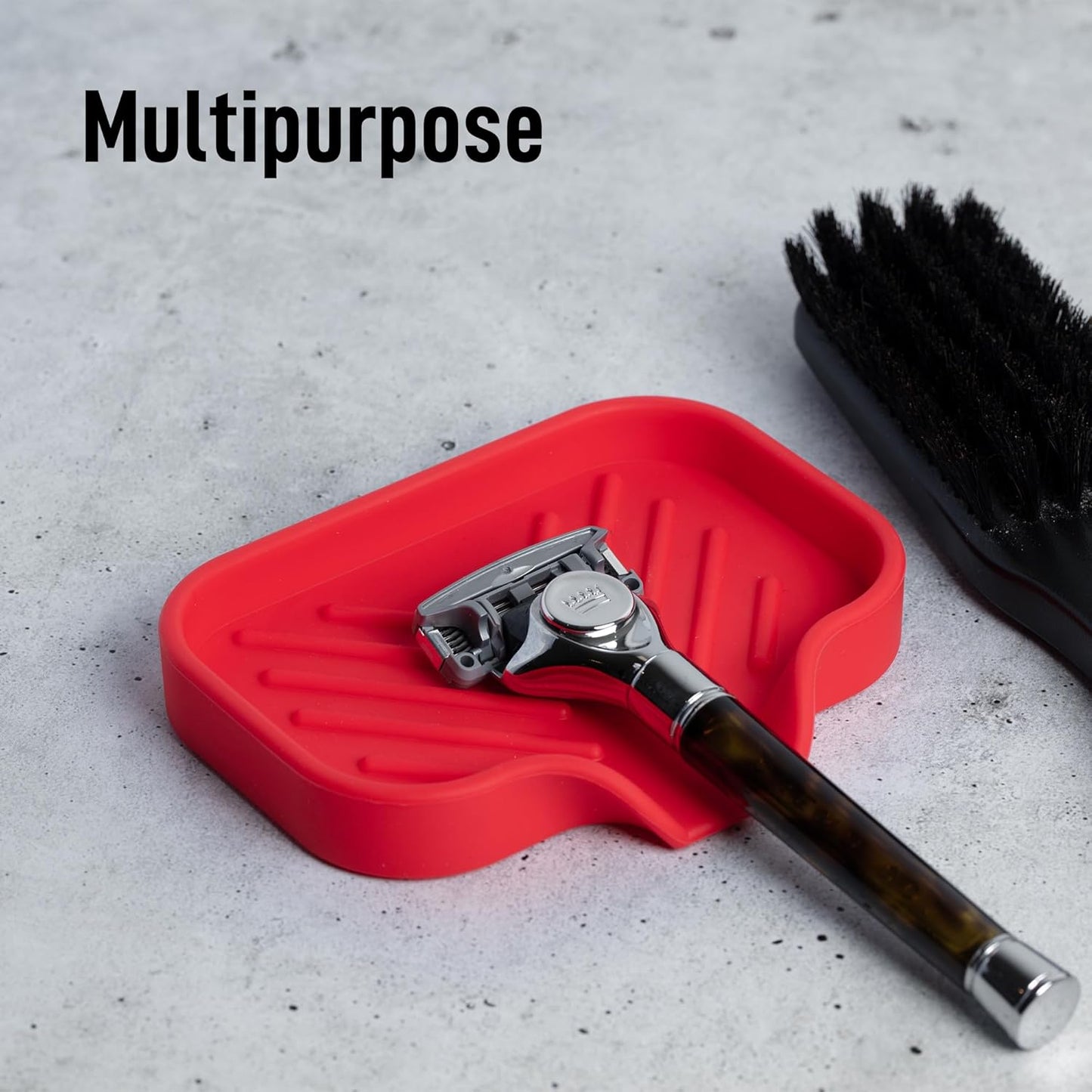 Zulay Small Silicone Sponge Holder (4.9x3.3”) – Space-Saving Sink Organizer Tray for Sponge, Soap
