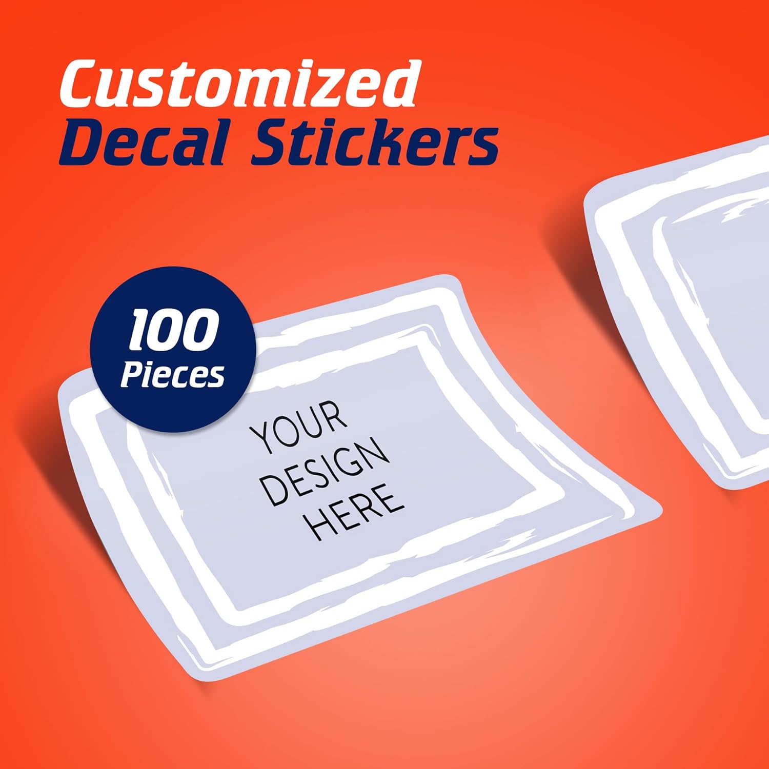 100 Custom Vinyl Stickers - Upload Your own Image, Text, Design, Logo - Personalized Logo Labels