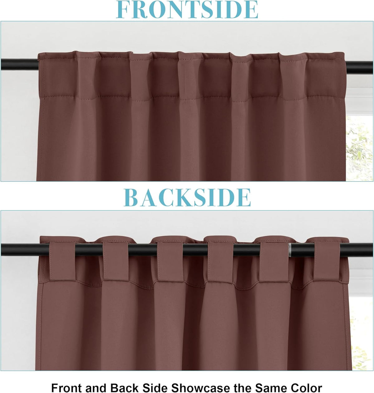 RYB HOME Blackout Curtains for Bedroom, Small Windows Shades Thermal Insulating Privacy Drapes for