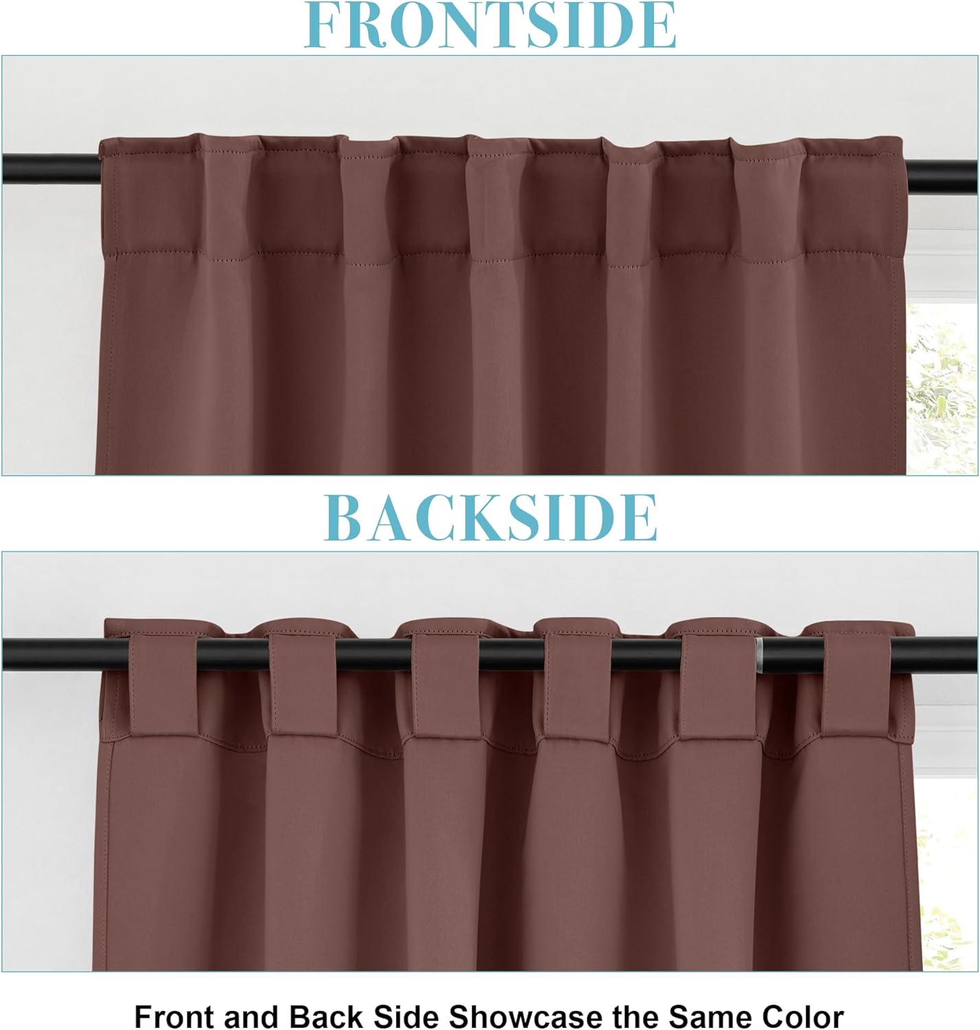 RYB HOME Blackout Curtains for Bedroom, Windows Shades Thermal Insulating Privacy Drapes for Living