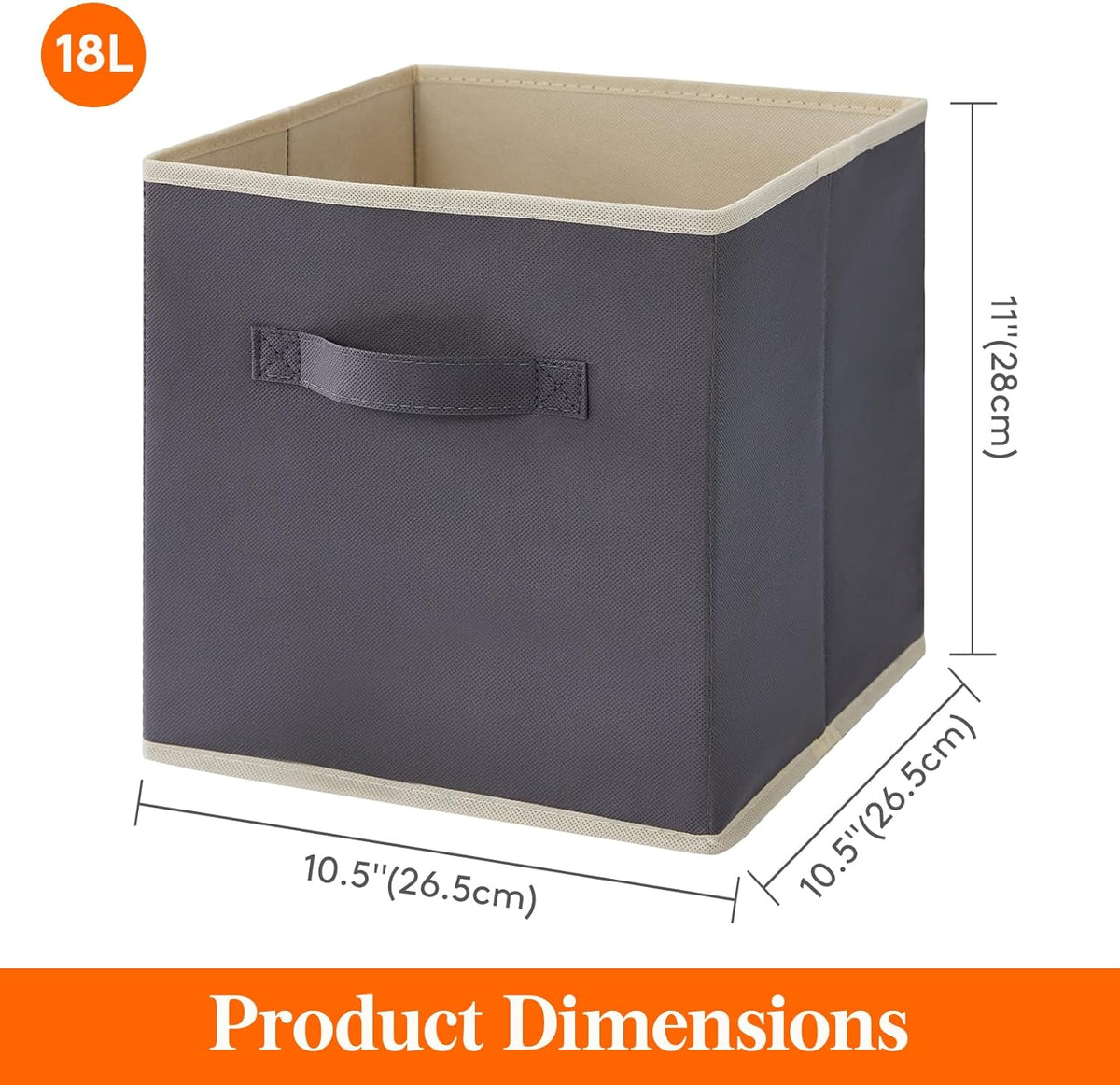 Lifewit 12 Packs Storage Cubes, 11 Inch Cube Storage Bins, Foldable Decorative Fabric Storage
