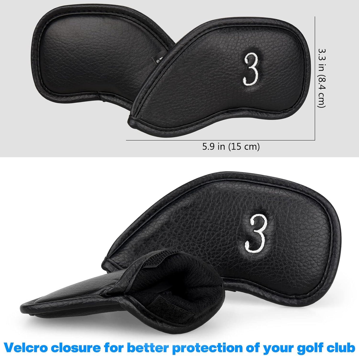 CRAFTSMAN GOLF 12pcs or 1pc Thick Synthetic Leather Golf Iron Head Covers Set Headcover Fit All