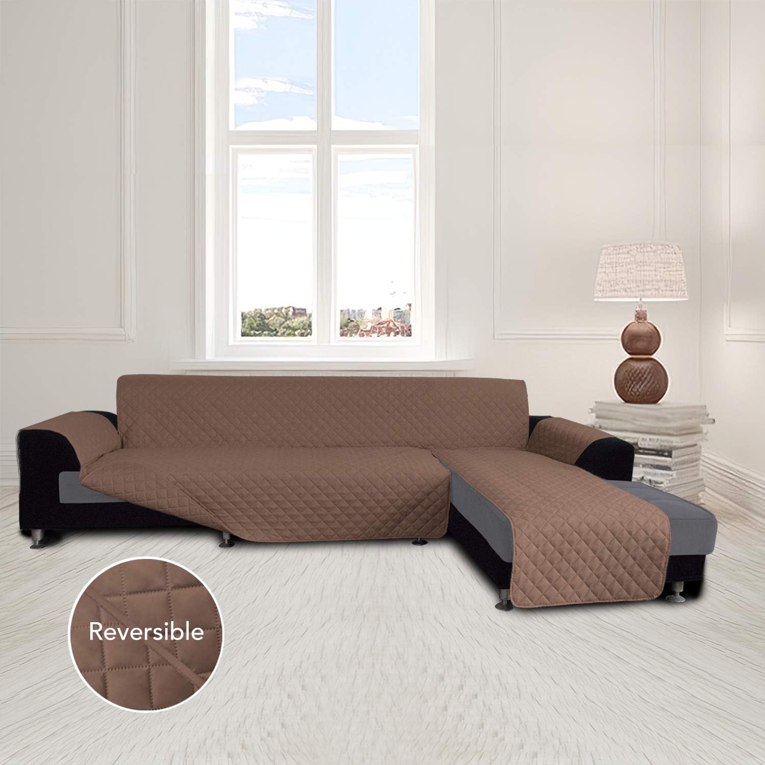 Easy-Going Sofa Slipcover L Shape Sofa Cover Sectional Couch Cover Chaise Lounge Slip Cover