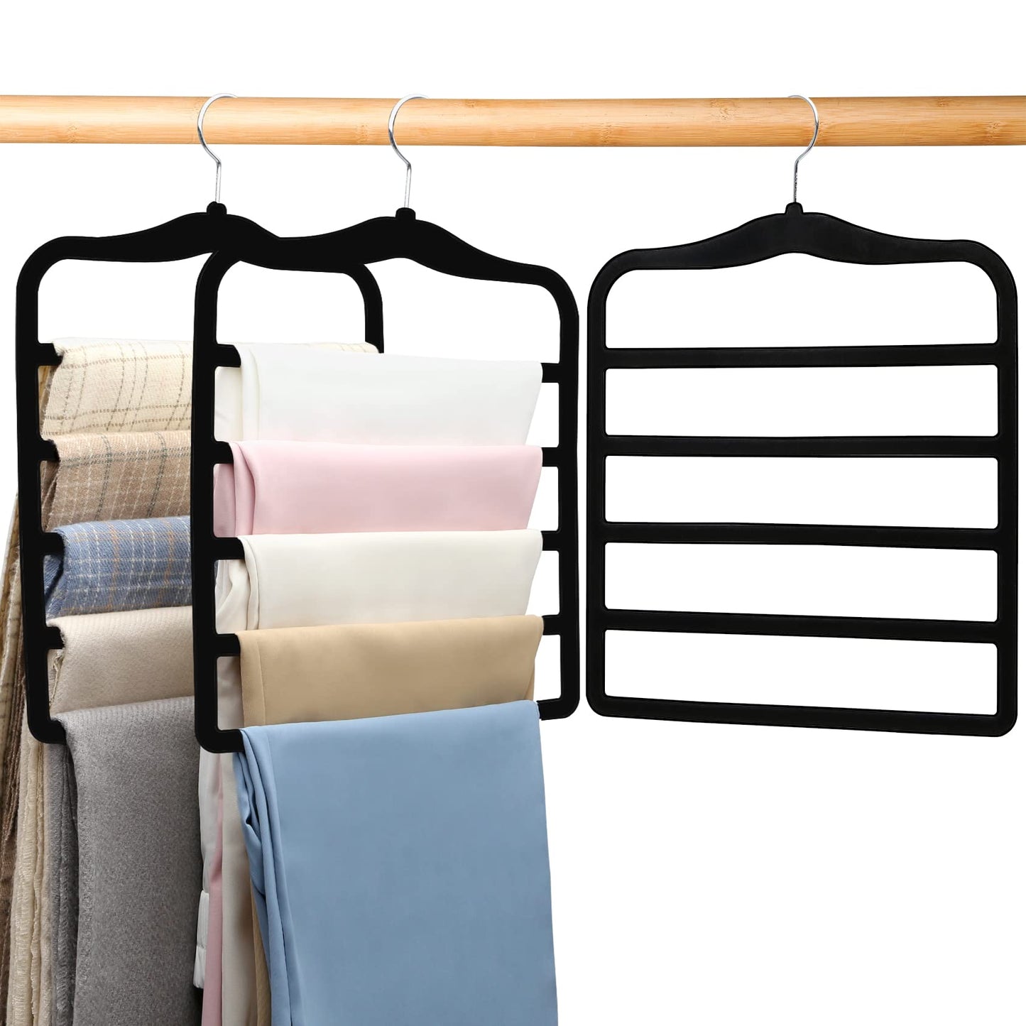 Closet Organizers and Storage,3 Pack Organization and Storage Pants-Hangers-Space-Saving,Velvet