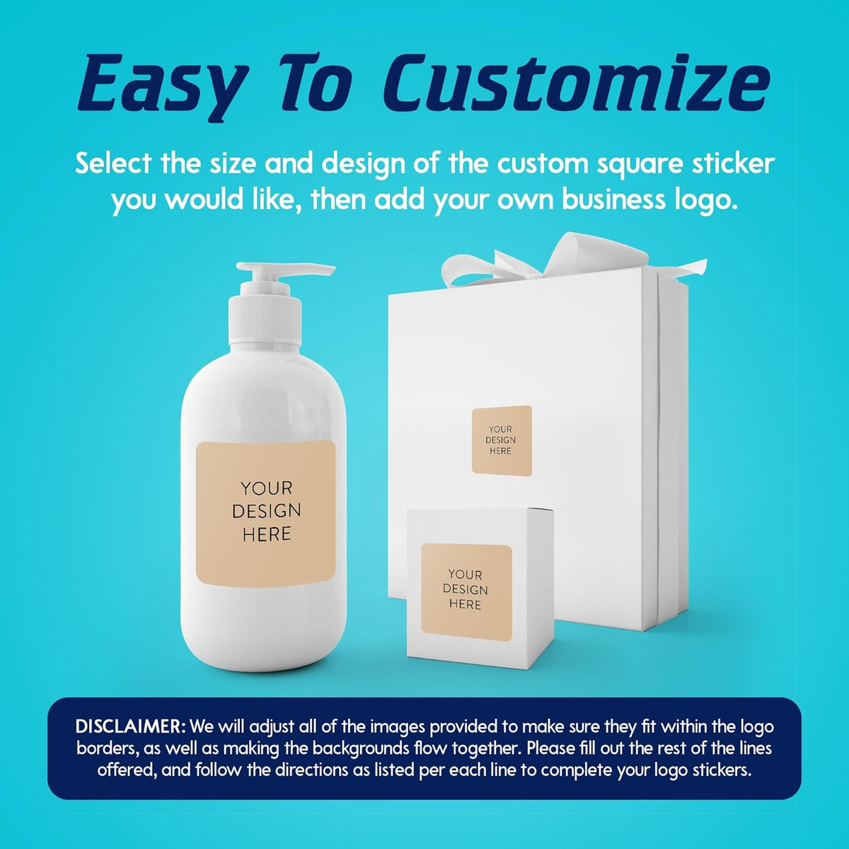 100 Custom Vinyl Stickers - Upload Your own Image, Text, Design, Logo - Personalized Logo Labels