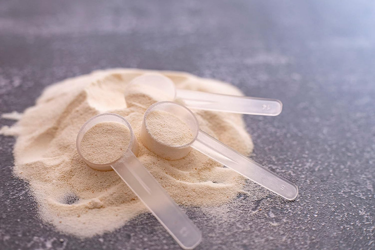 20 Measuring Spoons Set with Short Handle - 1 Teaspoon (5 ML) Clear Plastic Scoops for Creatine