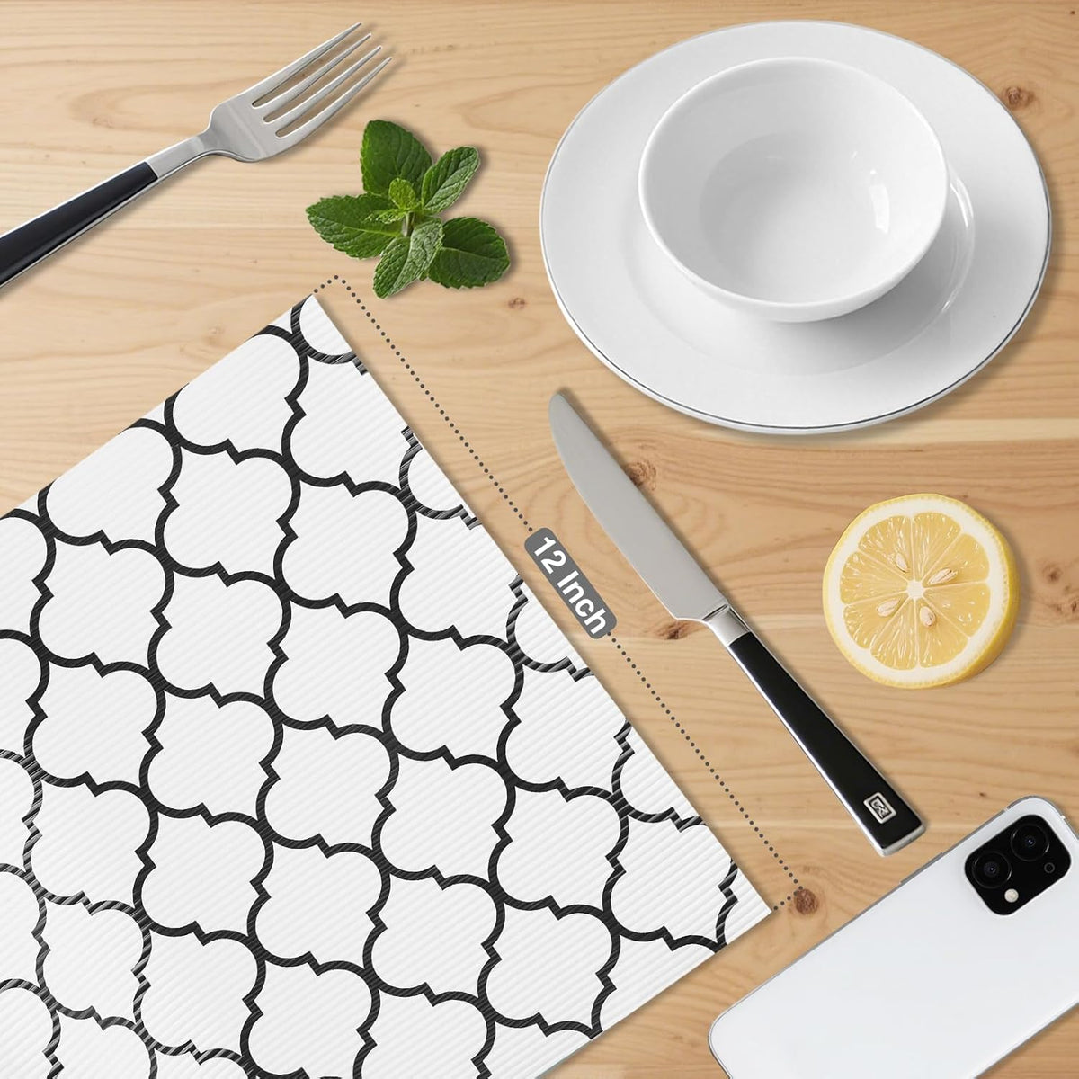 Glotoch Shelf Liner for Kitchen Cabinets,12" x 20Ft Non Adhesive Drawer Liners for Kitchen