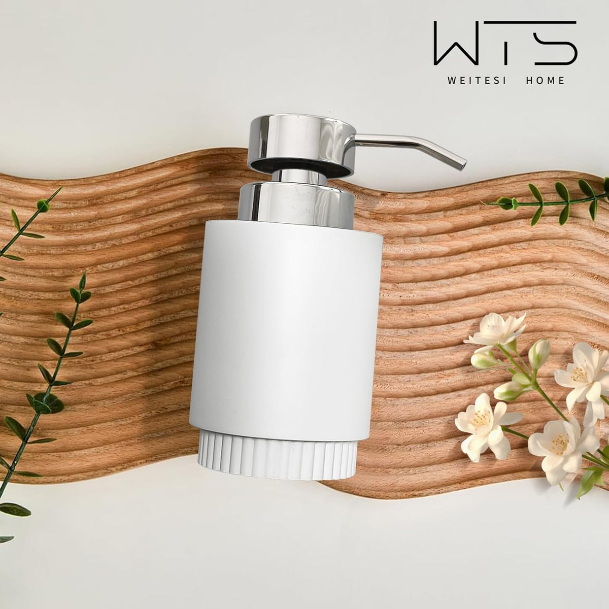 Resin Soap Dispenser for Bathroom, Hand Lotion Liquid Dispenser Easy-to-Press with Reusable Plastic