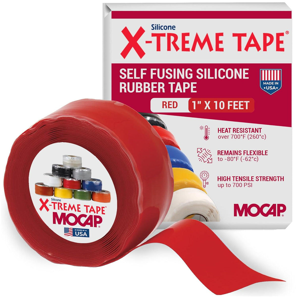 X-Treme Tape MOCAP Heavy Duty Electrical Tape, Self-Fusing Silicone Rubber, Waterproof & Insulating