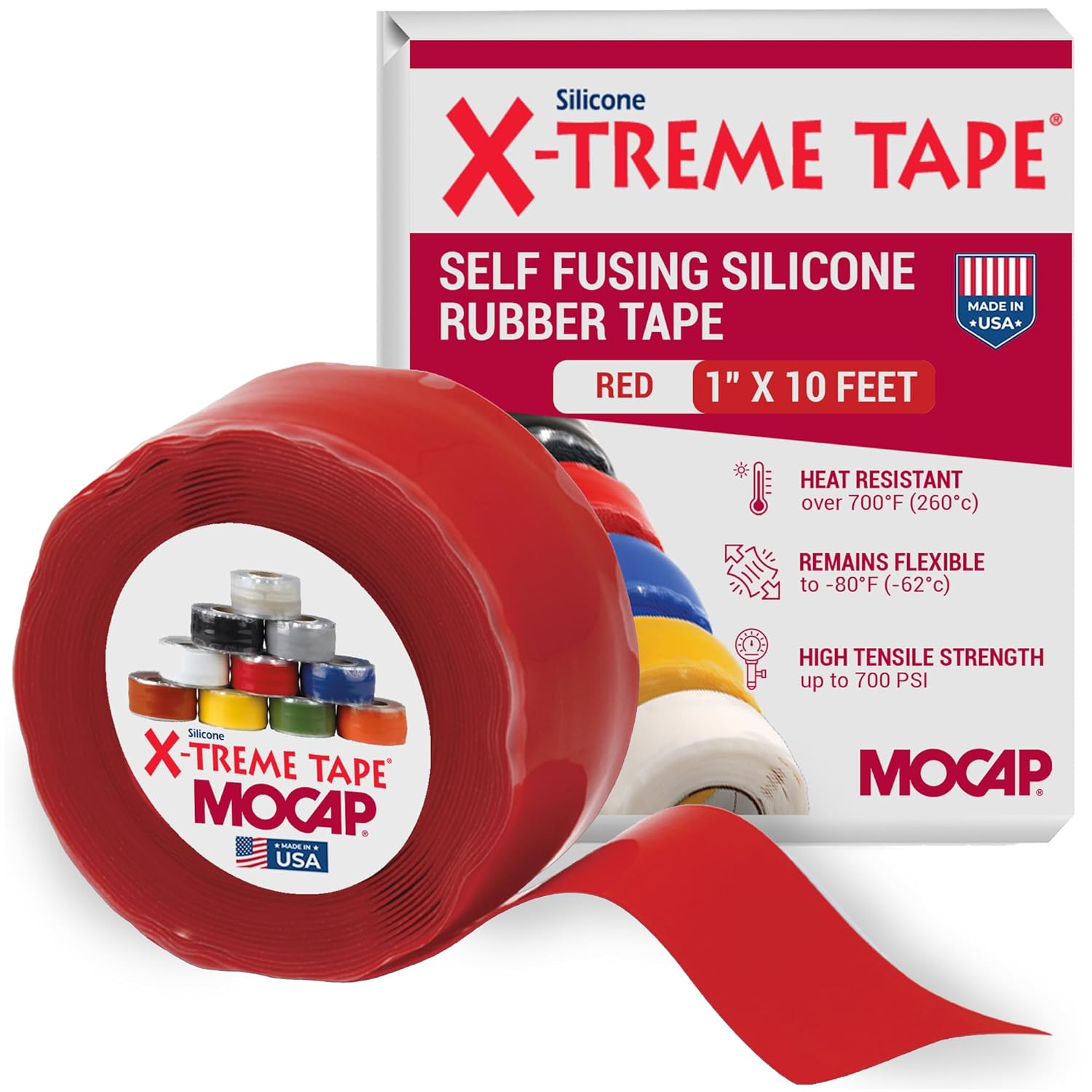 X-Treme Tape MOCAP Heavy Duty Electrical Tape, Self-Fusing Silicone Rubber, Waterproof & Insulating