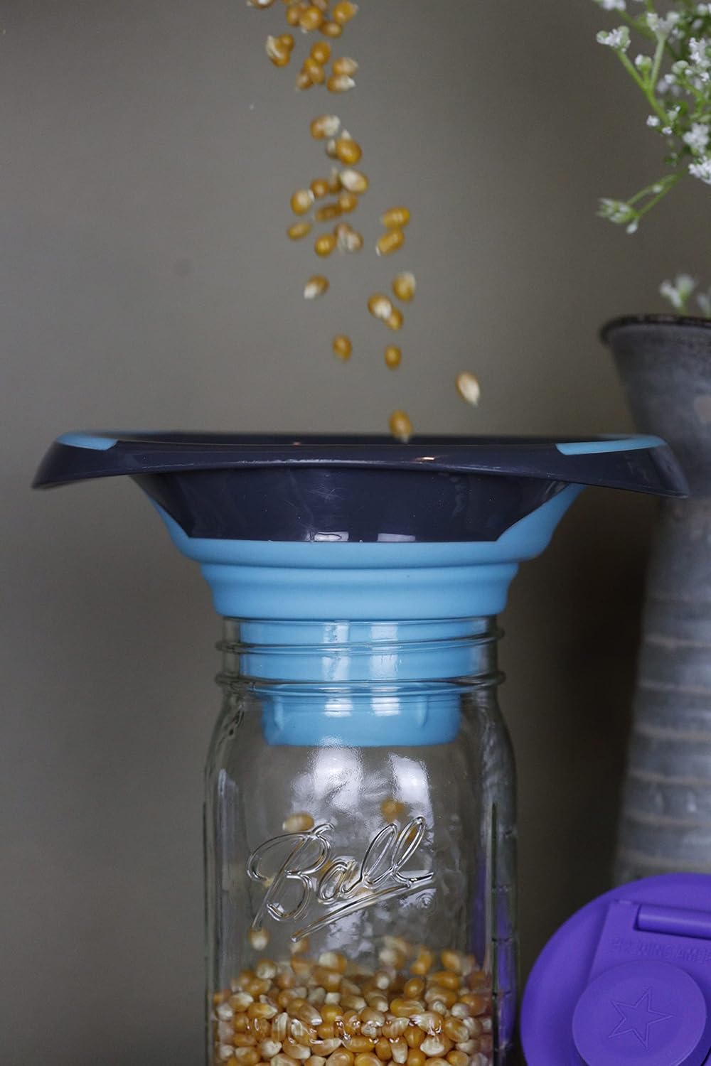 Kitchen Canning Funnel – Collapsible Silicone Food Funnel for Wide Mouth and Regular Mason Jars